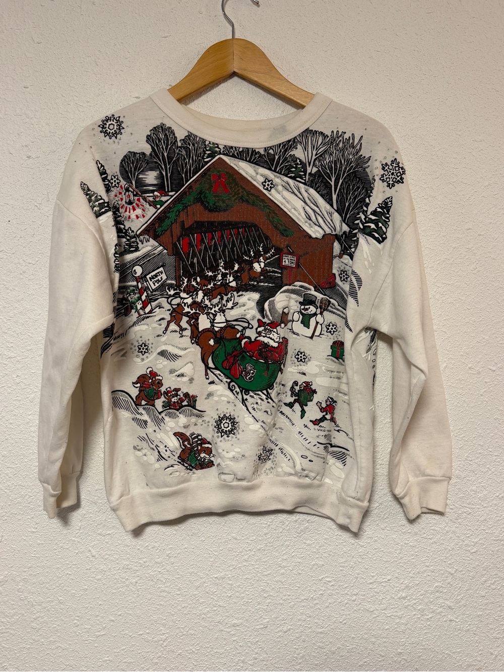 Vintage Christmas crewneck medium women’s ugly sweater